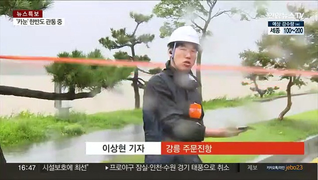 '카눈' 1시간 뒤 강원권 상륙…300㎜ 폭우에 벌써 피해 속출
