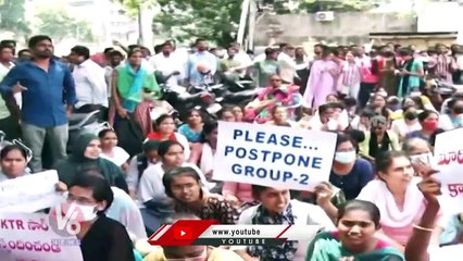 Hundreds Of People Participates In Group 2 Candidates Protest _ TSPSC Office _ V6 News (1)