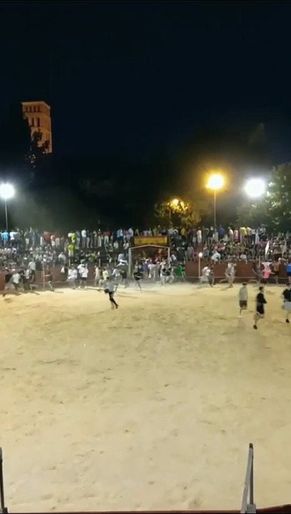 Dos heridos en el primer encierro de las Fiestas de San Lorenzo