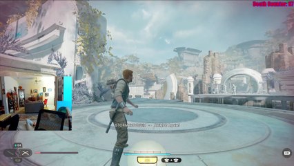 Un streamer esperó 24 horas para un reto de Star Wars Jedi Survivor para morir de una caída