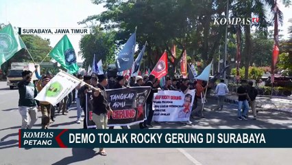 Descargar video: Aksi Massa Desak Gubernur Jatim Terbitkan SK Tolak Rocky Gerung di Jawa Timur!