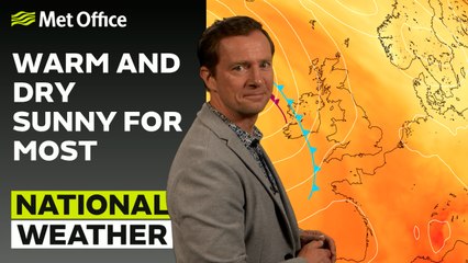 Met Office Afternoon Forecast 10/08/23 - Much warmer than recently
