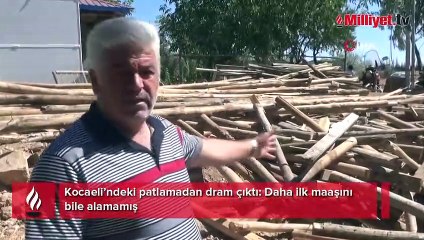 Kocaeli’ndeki patlamadan dram çıktı! Daha ilk maaşını bile alamamış