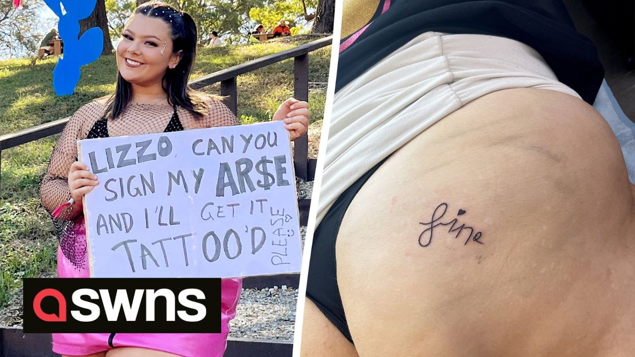 "Lizzo signed my bum at a festival so I got it tattooed – my parents got matching ink too"