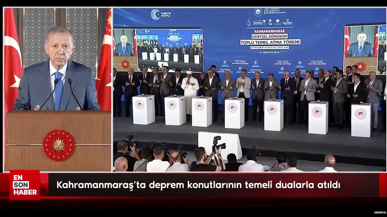 Kahramanmaraş'ta deprem konutlarının temeli dualarla atıldı