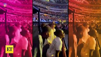 Charlize Theron and Daughters SHAKE IT OFF at Taylor Swift Concert