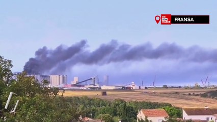 Fransa'nın La Rochelle kentindeki buğday silolarında yangın çıktı