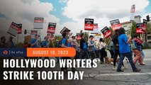 100-day strike: Hollywood writers show unity and anger on picket lines 