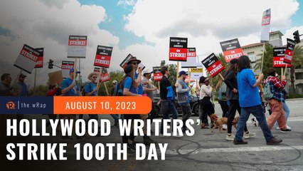 100-day strike: Hollywood writers show unity and anger on picket lines 