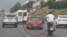 Maltepe'de abart egzoz kullanan sürücü, sivil trafik ekiplerine yakalandı