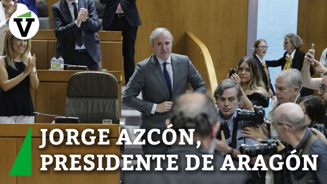 Jorge Azcón (PP), investido presidente del Gobierno de Aragón