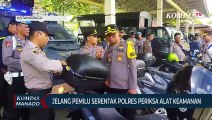 Kapolres Kotamobagu Periksa Alat Keamanan Jelang Pemilu Serentak