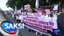Ilang grupo, kinikuwestiyon kung bakit hindi kasama sa 2024 proposed budget ang salary increase ng gov't employees | Saksi