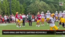 Packers-Bengals Joint Practice: Quarterback-Receiver Drills