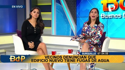 Surquillo: Vecinos denuncian que edificio nuevo tiene constantes fugas de agua