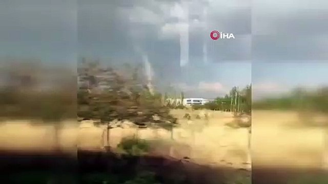 Ankara'da hortum cep telefonu kamerası ile görüntülendi