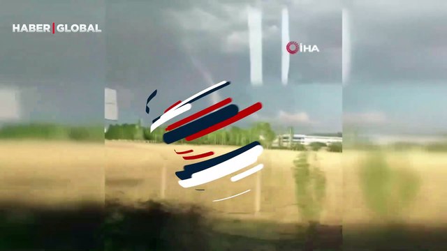 Bir anda ortaya çıktı! Ankara’da hortum cep telefonu kamerası ile görüntülendi