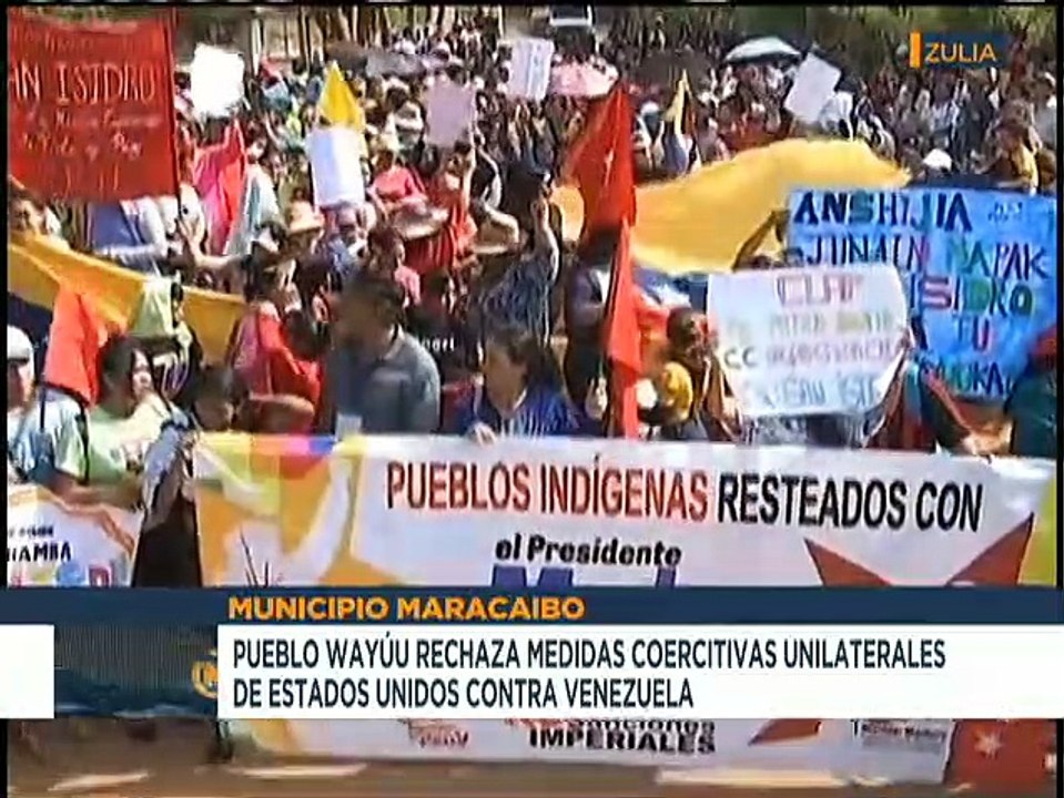 Zulia | Pueblo Wayúu marcha en contra las medidas coercitivas unilaterales contra Venezuela