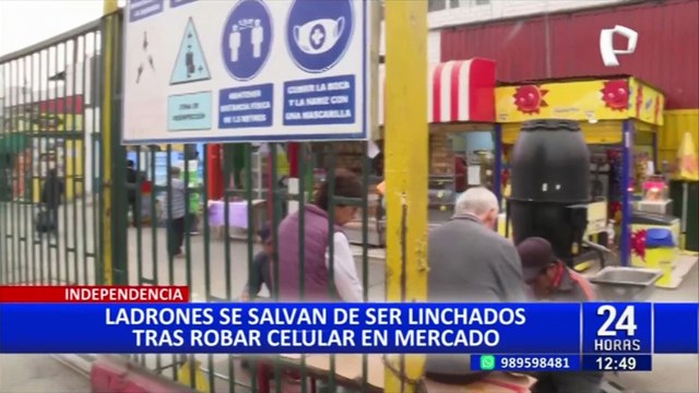 Independencia: ladrones casi fueron linchados por mototaxistas y comerciantes