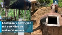 Marina desmantela cocina de metanfetaminas en Sinaloa