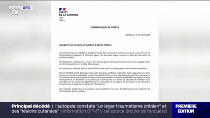 Au moins deux personnes décédées en Gironde après un accident de la route, le conducteur en délit de fuite