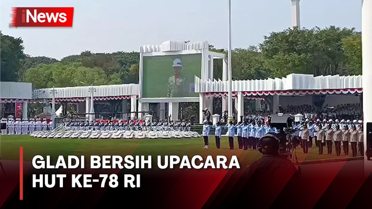 Presiden Jokowi dan Iriana Pantau Gladi Bersih Upacara HUT Ke-78 RI di Istana