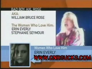 AXL ROSE VH1 ALL ACCESS: Bad Boys & The Women Who Live Them