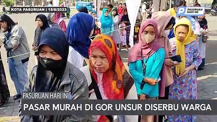 Beras di Pasaran Mahal, Pasar Murah di GOR Unsur Diserbu Warga | #pasuruanhariini