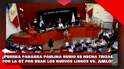 Скачать видео: ¡VEAN! ¡Puerka panarka paulina rubio es hecha trizas por la 4T por usar los nuevos libros vs. AMLO!