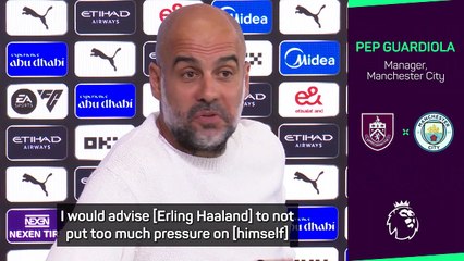 Haaland shouldn't put 'pressure on himself' to break more records - Guardiola