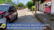 Las recientes lluvias dejaron a punto de desbordarse el arroyo Acotope