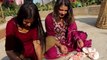 two beautiful village girls eating pamelo with spice vlog