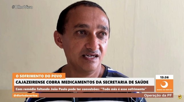 Sem remédio para convulsão, homem volta a cobrar providências da Secretaria de Saúde de Cajazeiras