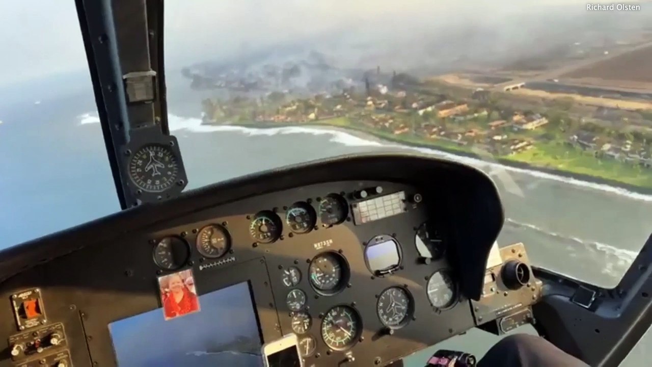 Hawaii wildfires: Aerial video shows mass destruction