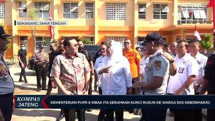 Kementerian PUPR & Mbak Ita Serahkan Kunci Rusun ke Warga Eks Kebonharjo