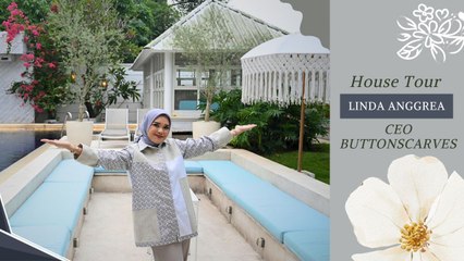 Rumah Usahawan Fesyen LINDA ANGGREA Macam Villa Percutian Mewah, Konsep Putih Glam & Gold!