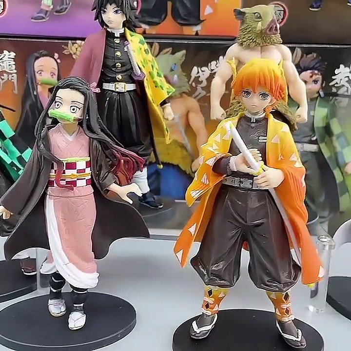 Anime Demon Slayer Kimetsu no Yaiba figure Kamado Tanjirou Action Figure Agatsuma Zenitsu Nezuko Warrior PVC Model Toys