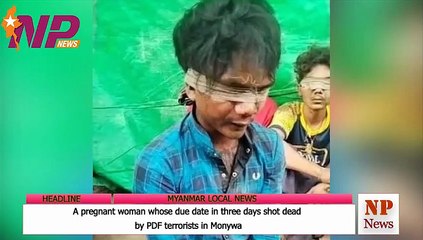 A pregnant woman whose due date in three days shot dead by PDF terrorists in Monywa