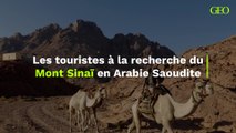 Les touristes à la recherche du Mont Sinaï en Arabie Saoudite