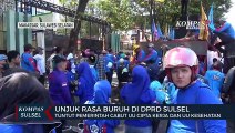 Unjuk Rasa Buruh Di DPRD Sulsel, Tuntut Pemerintah Cabut UU Cipta Kerja Dan UU Kesehatan