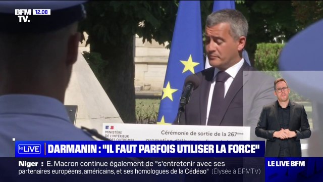Il faut parfois utiliser la force : Gérald Darmanin s'adresse à la 267ème promotion d'élèves gardiens de la paix
