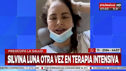 Silvina Luna está otra vez en terapi aintensiva