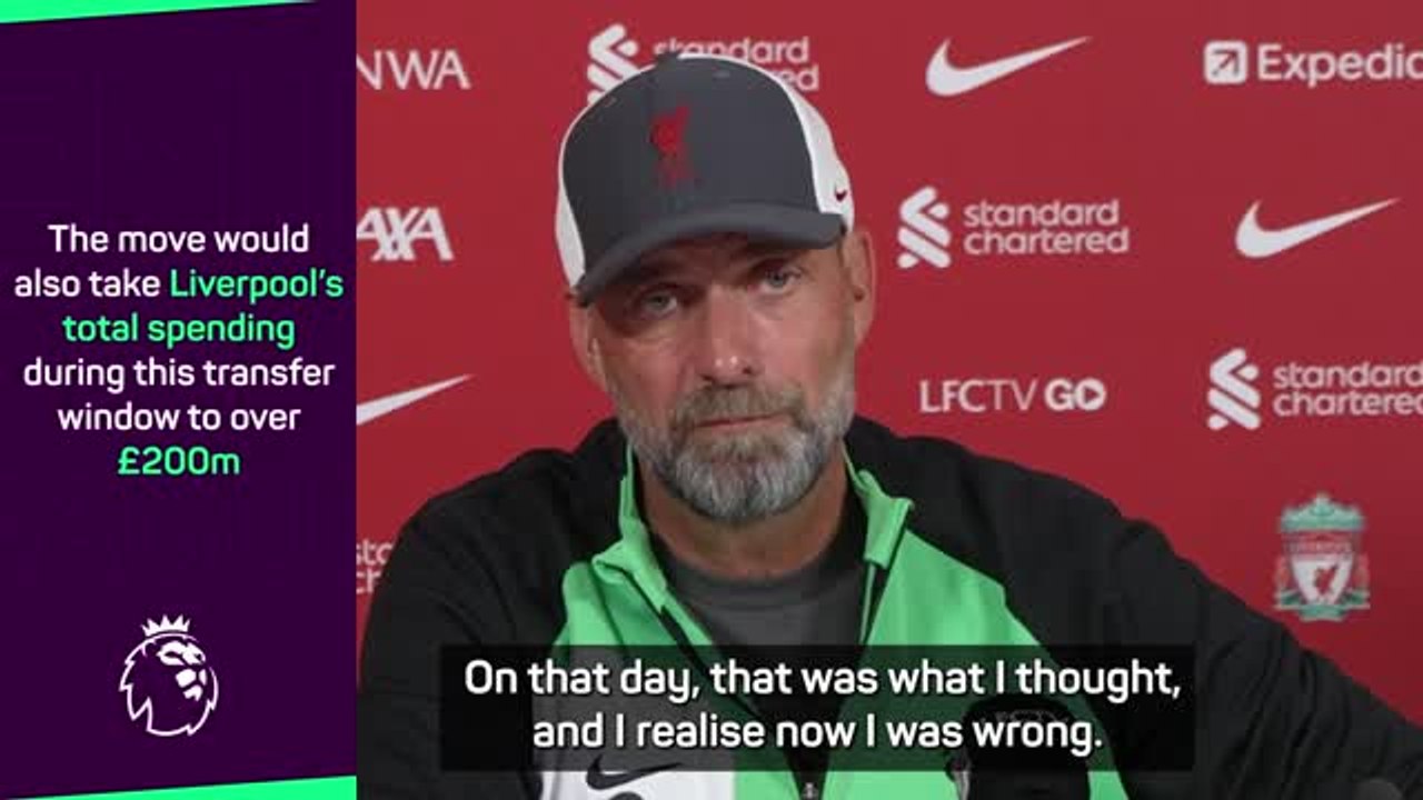 Klopp admits he was 'wrong' about £100m signings