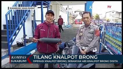 Operasi Knalpot Brong, Sebanyak 485 Knalpot Brong Disita