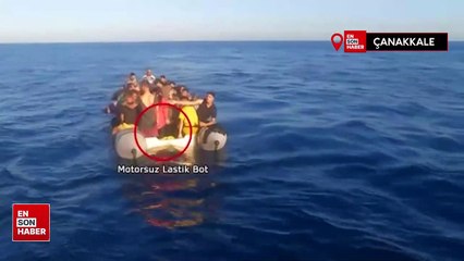 Çanakkale’de Yunan unsurlarının ölüme terk ettiği göçmenler kurtarıldı