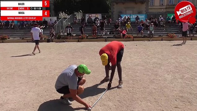 64ème tête-à-tête : BAUER vs MAIGA - WebTV Le Puy-en-Velay : Supranational de pétanque triplette open 2023