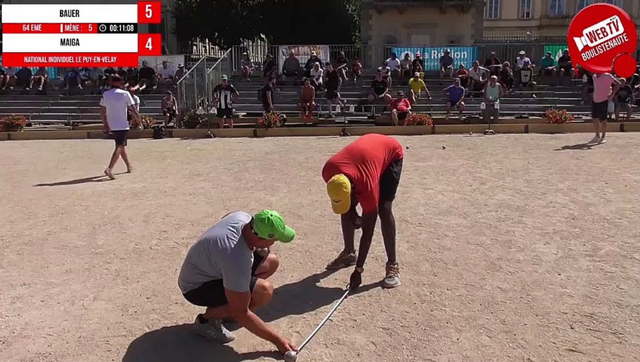 64ème tête-à-tête : BAUER vs MAIGA - WebTV Le Puy-en-Velay : Supranational de pétanque triplette open 2023