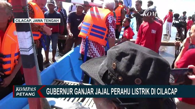 Kata Ganjar Usai Jajal Perahu Listrik di Pantai Teluk Penyu Cilacap