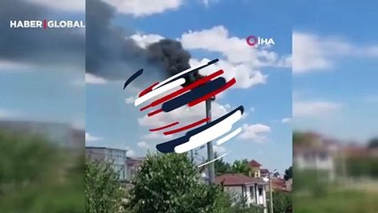 Tekirdağ’da baz istasyonu alev alev böyle yandı