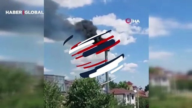 Tekirdağ’da baz istasyonu alev alev böyle yandı
